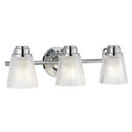 Hudson Bathroom Vanity Light - Polished Chrome / Clear