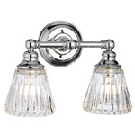 Keynes Bathroom Vanity Light - Polished Chrome / Clear