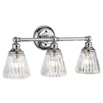 Keynes Bathroom Vanity Light - Polished Chrome / Clear