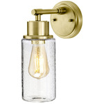 Morvah Wall Sconce - Brushed Brass / Clear