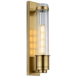Wellington Bathroom Vanity Light - Aged Brass / Clear