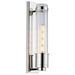 Wellington Bathroom Vanity Light - Polished Chrome / Clear