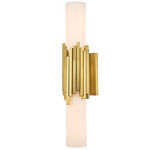 Marvel Bathroom Vanity Light - Aged Brass / Opal