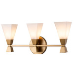 Bowtie Bathroom Vanity Light - Lacquered Gold / Opal