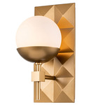 Deco Wall Sconce - Lacquered Gold / Opal