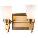 Lemuria Bathroom Vanity Light - Lacquered Gold / Opal