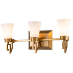 Lemuria Bathroom Vanity Light - Lacquered Gold / Opal