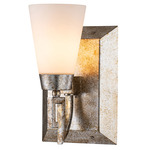 Lemuria Wall Sconce - Silver Leaf / Opal