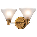 Lemoine Bathroom Vanity Light - Gold Leaf / Etched Glass