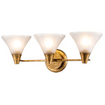 Lemoine Bathroom Vanity Light - Gold Leaf / Etched Glass