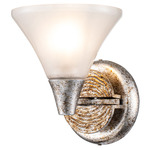 Lemoine Wall Sconce - Silver Leaf / Etched Glass