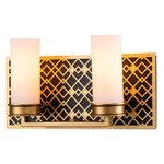 Ziggy Bathroom Vanity Light - Lacquered Gold / Opal