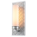 Ziggy Wall Sconce - Lacquered Silver / Opal