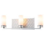 Ziggy Bathroom Vanity Light - Lacquered Silver / Opal