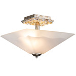 Star Ceiling Light - Silver Leaf / White