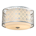 Ziggy Ceiling Light - Lacquered Silver / Opal