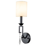 Lemuria Tall Wall Sconce - Black / Ivory