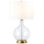 Orb Table Lamp - Aged Brass / White