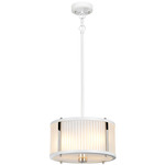 Corona Convertible Pendant - White / Frosted