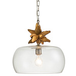 Toussaint Pendant - Silver Leaf / Gold Leaf / Clear