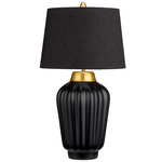 Bexley Table Lamp - Brushed Brass/ Black / Black