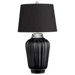Bexley Table Lamp - Polished Nickel / Black / Black