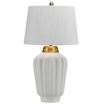 Bexley Table Lamp - Brushed Brass / White / White
