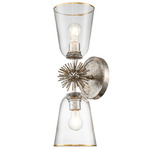 Staring Wall Light - Silver Leaf / Clear