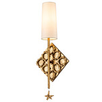 Star Wall Light - Gold Leaf / White