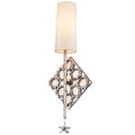 Star Wall Light - Silver Leaf / White