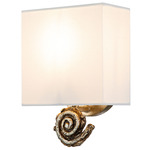 Swirl Wall Light - Silver Leaf / Ivory