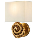 Swirl Wall Light - Gold Leaf / Ivory