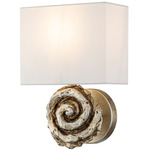 Swirl Wall Light - Silver Leaf / Ivory