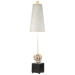 Swirl Table Lamp - Aged Brass / Black / Bone