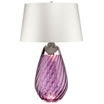 Lena Table Lamp - Plum / Off White
