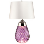 Lena Table Lamp - Plum / Off White