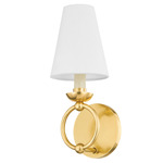 Haverford Wall Sconce - Aged Brass / White