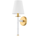 Banyan Wall Sconce - Aged Brass / White / White