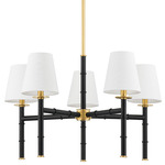 Banyan Chandelier - Aged Brass / Black / White