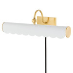 Fifi Plug-In Picture Light - Aged Brass / White