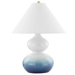 Aimee Table Lamp - Blue Ombre / White