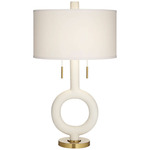 Athena Table Lamp - Gold / White