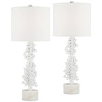 Avery Table Lamp Set of 2 - White / White