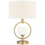 Galena Table Lamp - Gold / White