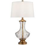Harlow Fluted Table Lamp - Bronze / Off White