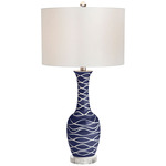 Ainsley Table Lamp - Blue / White