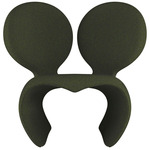 Dont F**k With The Mouse Upholstered Armchair - Dark Green