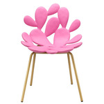 Filicudi Dining Chair - Set of 2 - Brass / Bright Pink