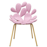 Filicudi Dining Chair - Set of 2 - Brass / Pink