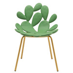 Filicudi Dining Chair - Set of 2 - Brass / Balsam Green